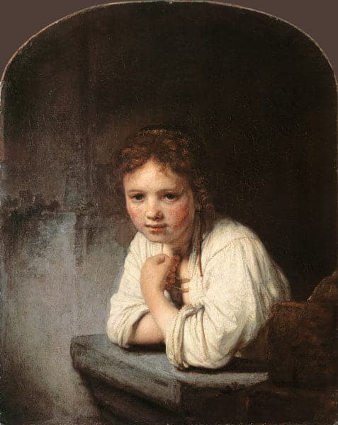 Jeune fille à la fenêtre – Rembrandt van Rijn Rembrandt van Rijn