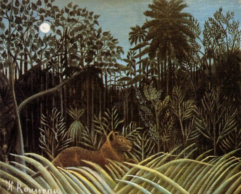 Jungle avec Lion – Henri Rousseau Henri Rousseau