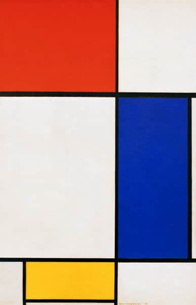 Composition avec rouge jaune bleu – Mondrian Piet Mondrian