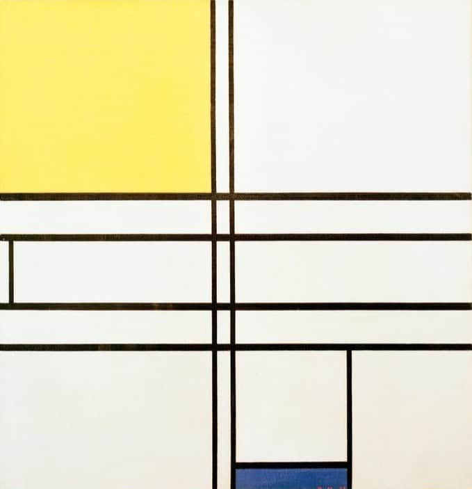 Composition en bleu et jaune – Mondrian Piet Mondrian