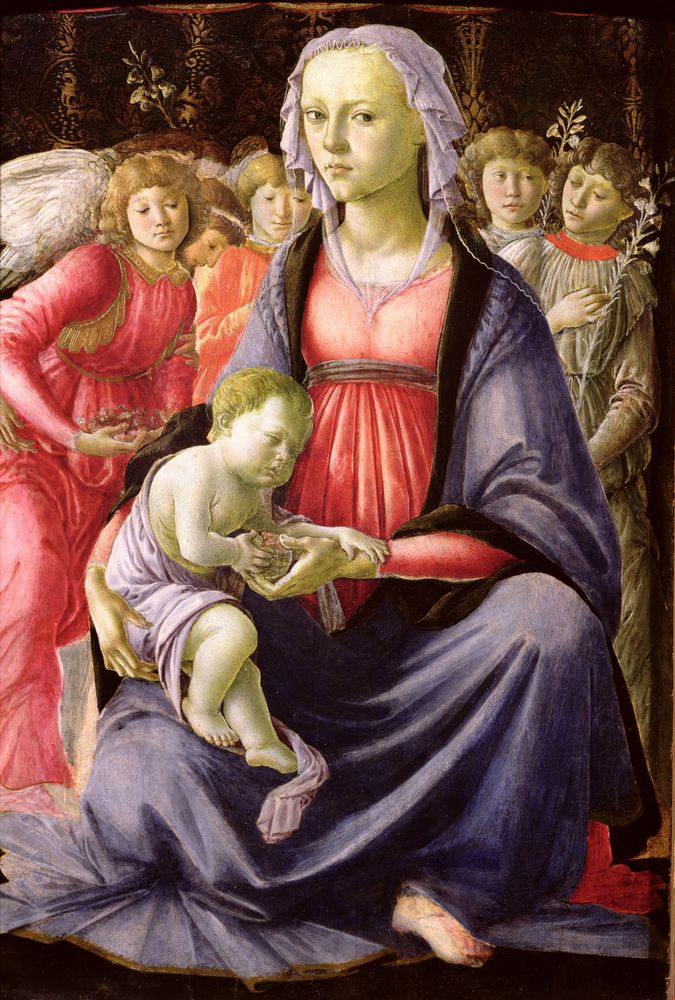 La Vierge et l’Enfant entourés de cinq anges – Sandro Botticelli Sandro Botticelli