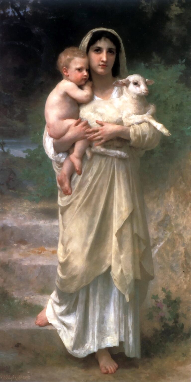 Les Agneaux – William Bouguereau William Bouguereau