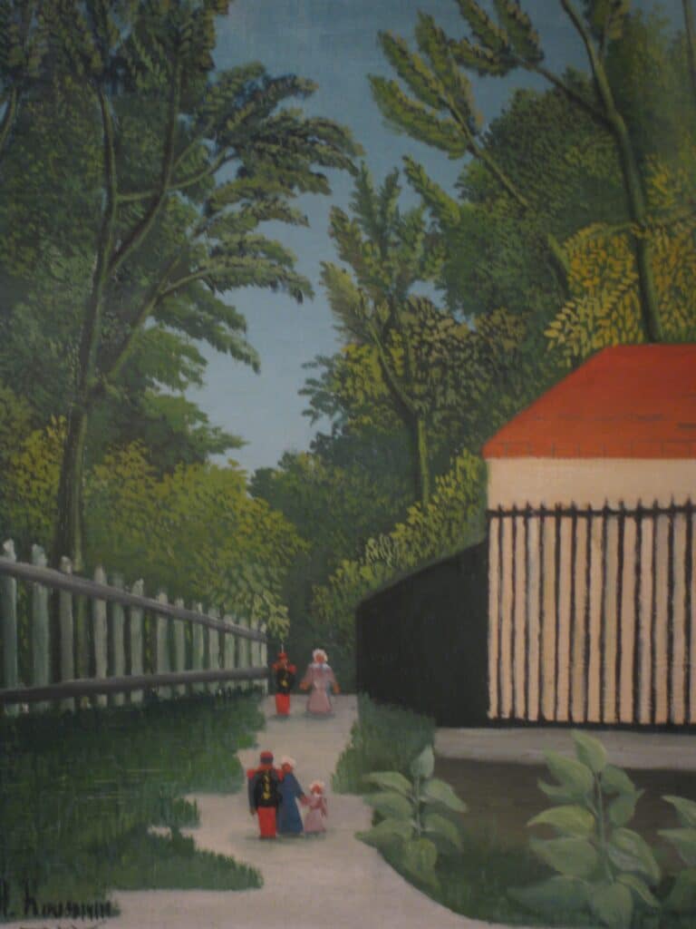 Paysage dans le parc de Montsouris avec cinq personnages – Henri Rousseau Henri Rousseau