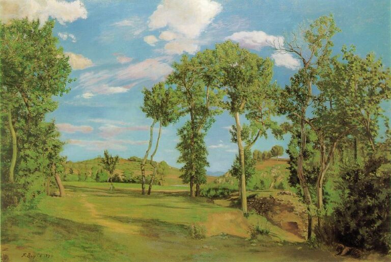 Paysage au bord du Lez – Frédéric Bazille Frédéric Bazille