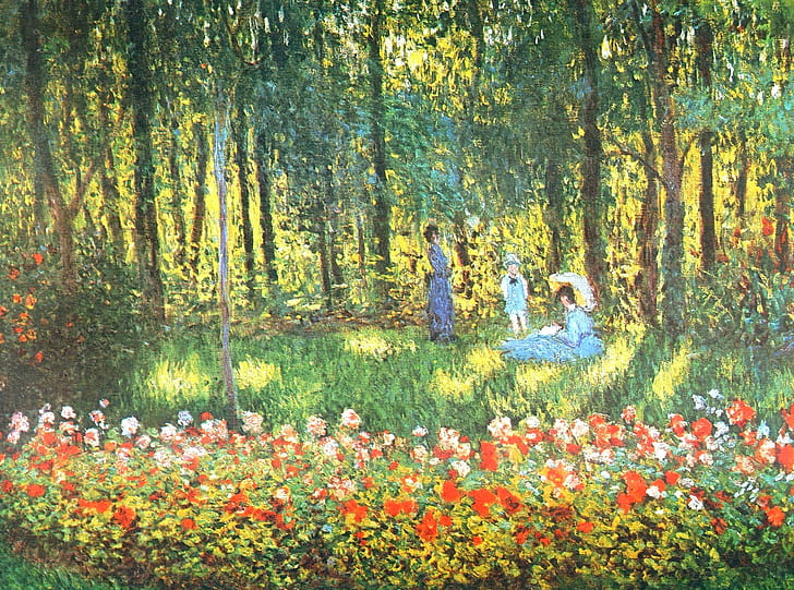 La famille de l’artiste dans le jardin – Claude Monet Claude Monet