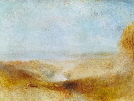 Paysage avec une rivière et une baie au loin – William Turner William Turner