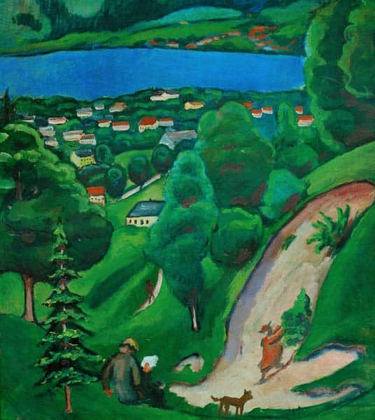 Paysage près de Lac Tegern – August Macke August Macke