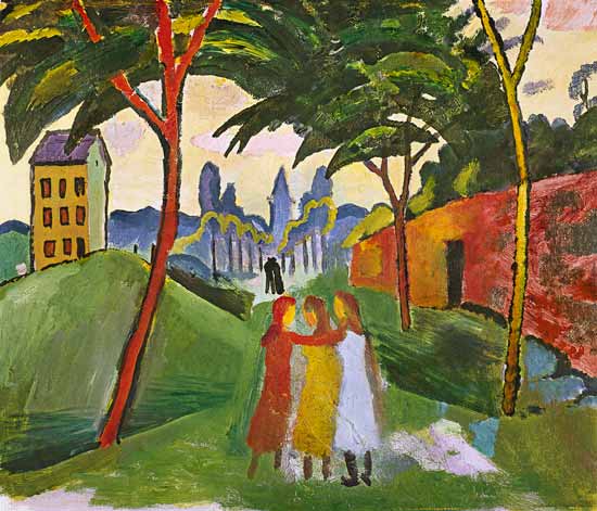 Paysage avec trois filles – August Macke August Macke