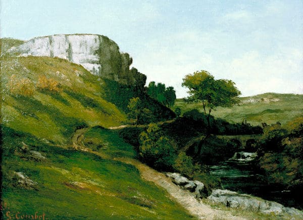 Paysage avec rivière – Gustave Courbet Gustave Courbet