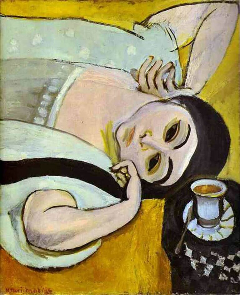 Laurette couchée avec une tasse de café – Matisse Henri Matisse