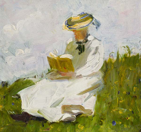 Femme lisant dans la verdure – Franz Marc Franz Marc