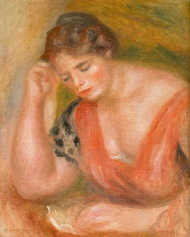 Lecture jeune femme dans la tenue rouge – Pierre-Auguste Renoir Pierre-Auguste Renoir