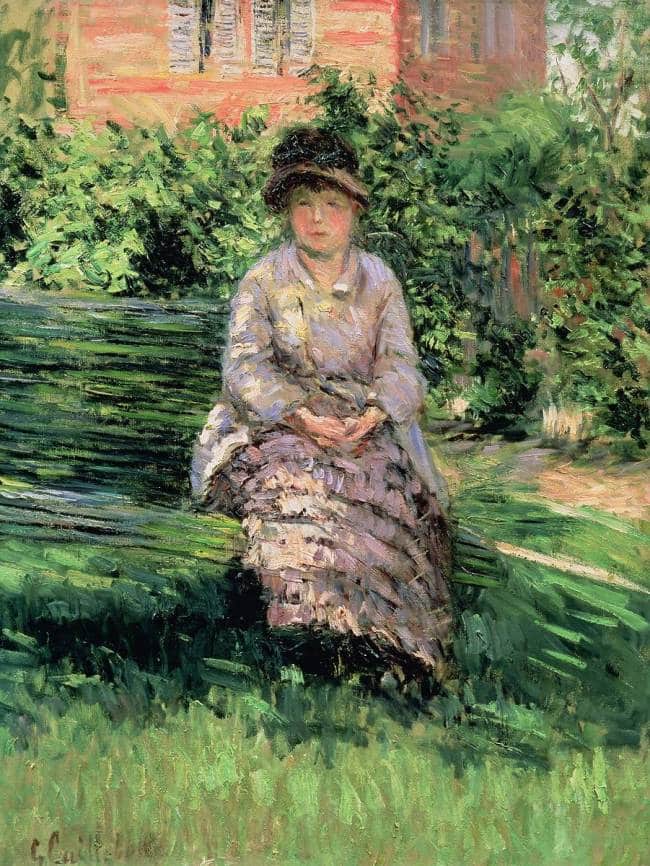 Madame Renoir (1860-1915) dans le jardin du Petit-Gennevilliers – Caillebotte Gustave Caillebotte