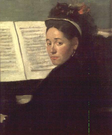 Mademoiselle Marie Dihau (1843-1935) au piano – Edgar Degas Edgar Degas