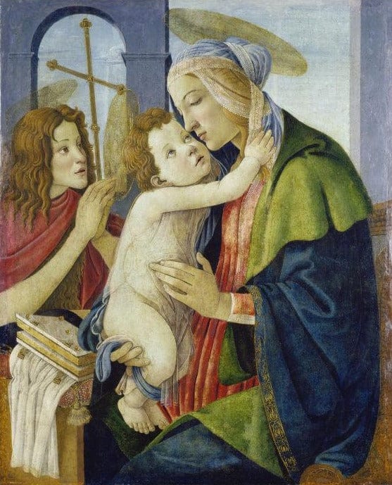 La Vierge et l’Enfant avec l’enfant St. Jean – Sandro Botticelli Sandro Botticelli