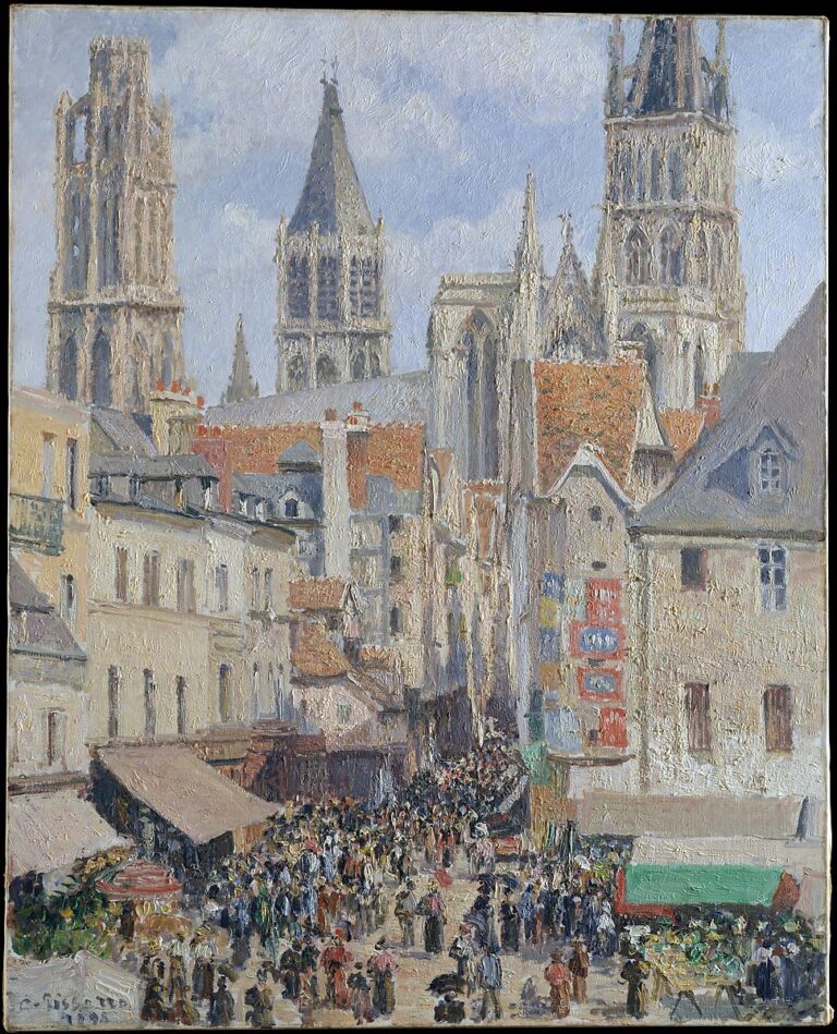 La Rue de l’Epicerie à Rouen – Camille Pissarro Camille Pissarro