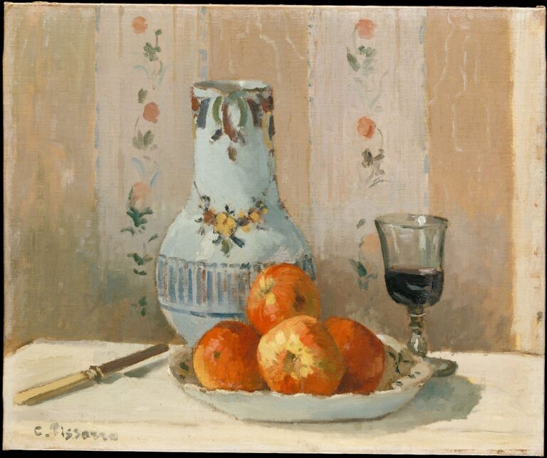 Nature morte avec pommes et pichet – Camille Pissarro Camille Pissarro