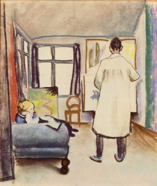 Marie et Franz Marc dans l’atelier chez Macke à Bonn – August Macke August Macke