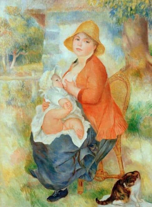 Maternite. Femme allaitant son enfant – Pierre-Auguste Renoir Pierre-Auguste Renoir