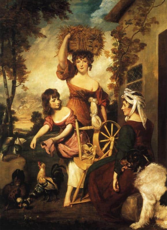 Mme et Mlle Macklin, avec Mlle Potts – Joshua Reynolds Joshua Reynolds