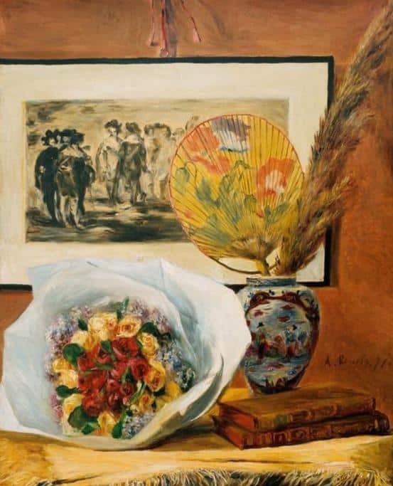 Nature morte au bouquet et à l’eventail – Pierre-Auguste Renoir Pierre-Auguste Renoir