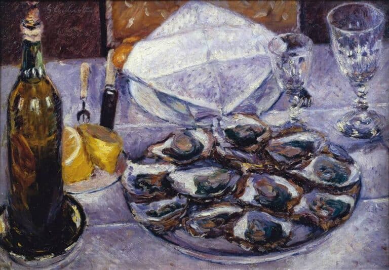 Nature morte aux huîtres – Caillebotte Gustave Caillebotte