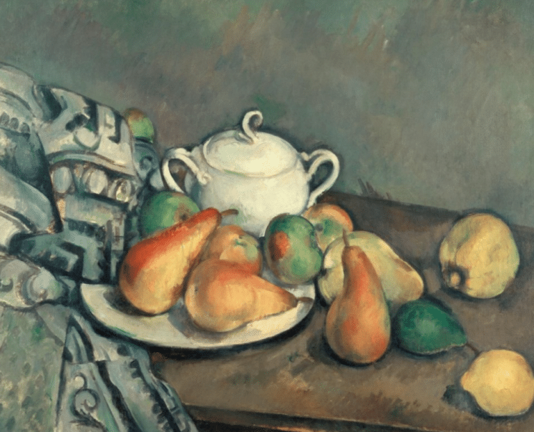 Sucrier, pommes et tissu – Paul Cézanne Paul Cézanne