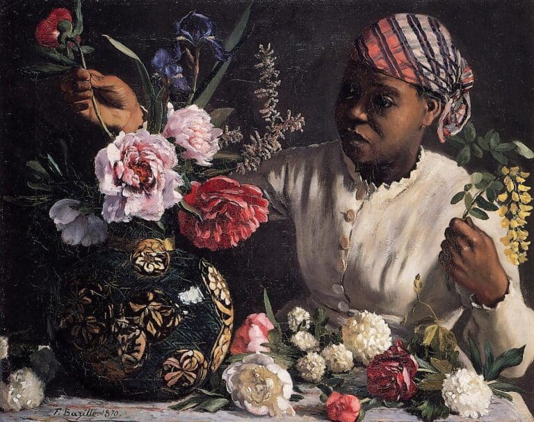 Négresse aux pivoines – Frédéric Bazille Frédéric Bazille