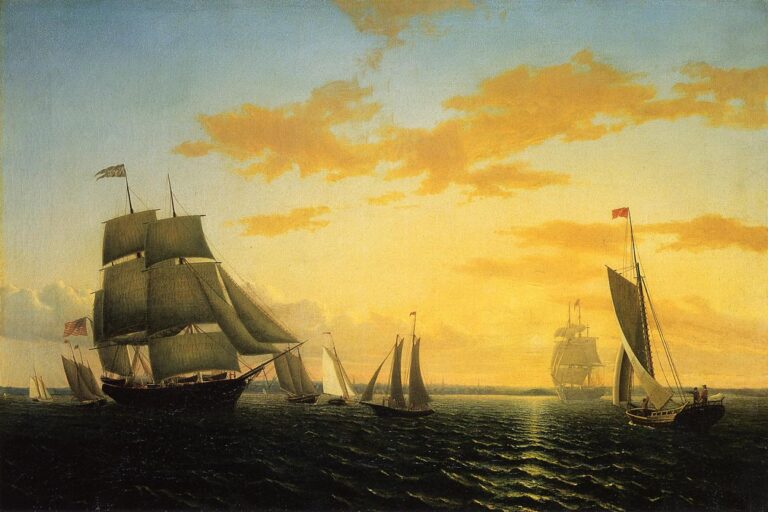 Le port de New Bedford au coucher du soleil – William Bradford William Bradford