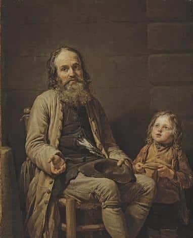 Le vieux mendiant et l’enfant – Nicolas Bernard Lépicié Nicolas Bernard Lépicié