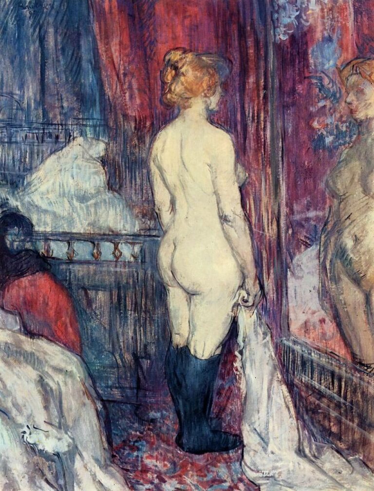 Nu debout devant un miroir – Toulouse Lautrec Henri de Toulouse-Lautrec