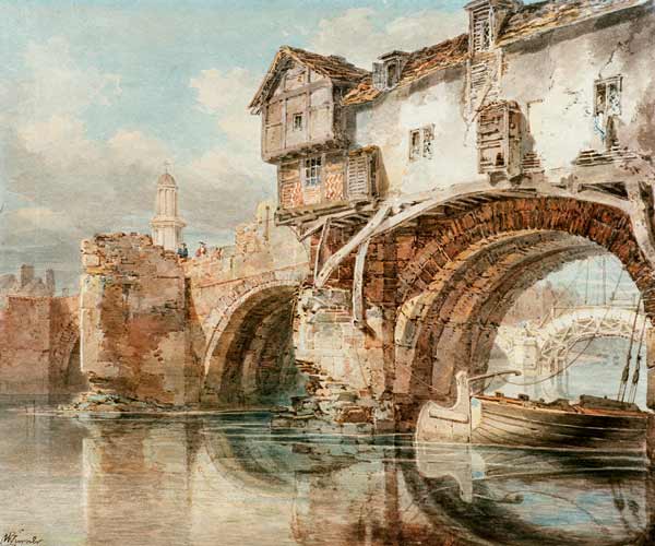 Vieux pont gallois à Shrewsbury – William Turner William Turner