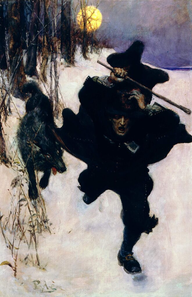 Once it Chased Dr. Wilkerson Into the Very Town Itself – Howard Pyle Howard Pyle