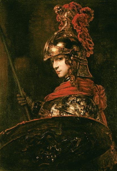 Pallas Athena ou, Figure en armure, 1664 – Rembrandt van Rijn Rembrandt van Rijn