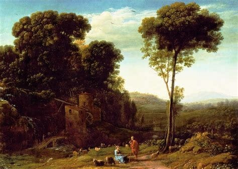 Pastoral Landscape with a Mill – Claude Lorrain Claude Lorrain