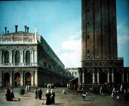 Piazza San Marco : Vue vers l’ouest depuis l’extrémité nord de la Piazzetta – Giovanni Antonio Canal Giovanni Antonio Canal