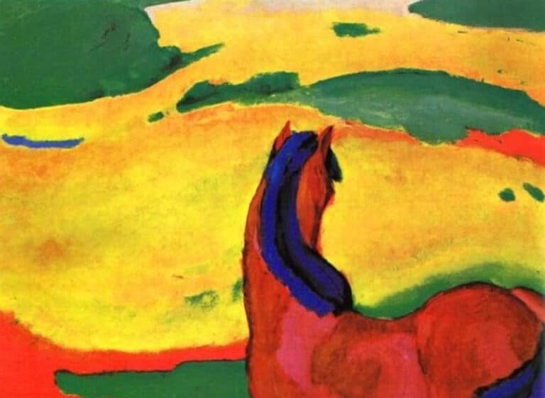Cheval dans un paysage – Franz Marc Franz Marc