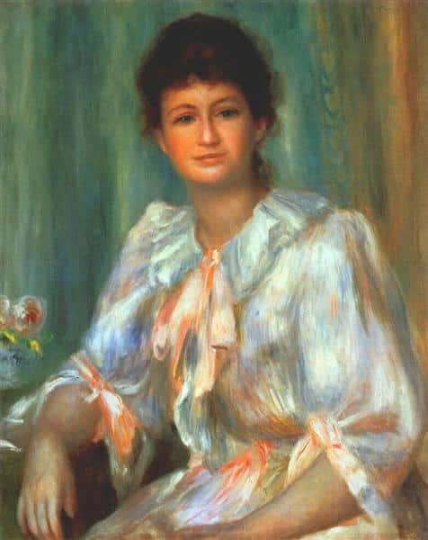 Portrait d’une jeune femme en blanc – Pierre-Auguste Renoir Pierre-Auguste Renoir