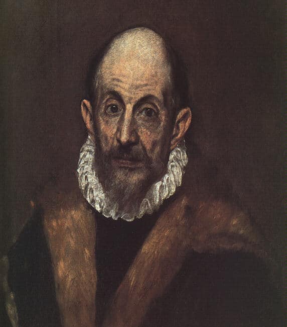 Portrait of an old man (presumed self-portrait of El Greco) – El Greco El Greco