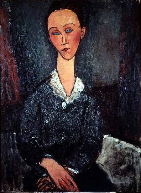 Portrait d’une femme au col blanc – Amadeo Modigliani