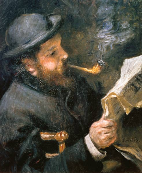 Claude Monet lisant un journal – Pierre-Auguste Renoir Pierre-Auguste Renoir