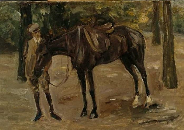 Serviteur à cheval dans un parc – Max Liebermann Max Liebermann