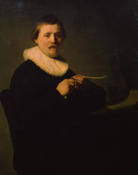 L’homme qui coupe les plumes – Rembrandt van Rijn Rembrandt van Rijn