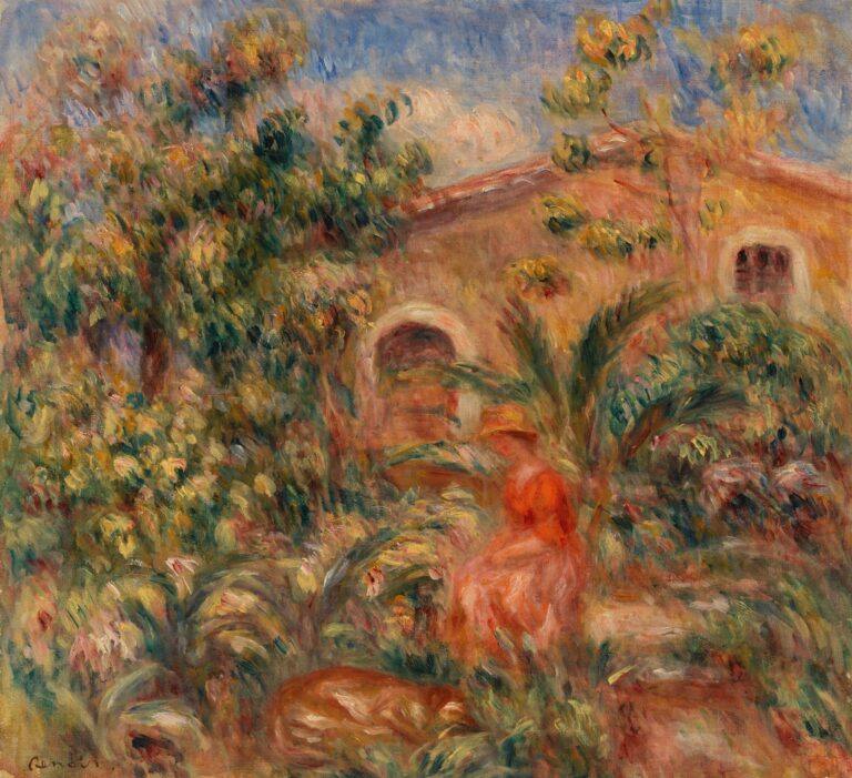 Femme et chien dans un paysage – Pierre-Auguste Renoir Pierre-Auguste Renoir