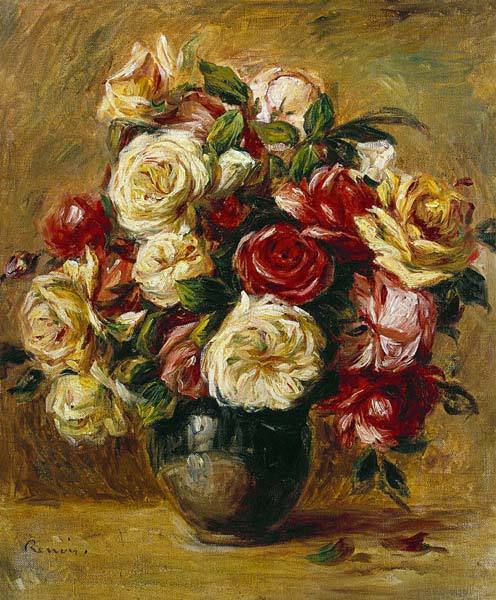 Bouquet de Roses – Pierre-Auguste Renoir Pierre-Auguste Renoir