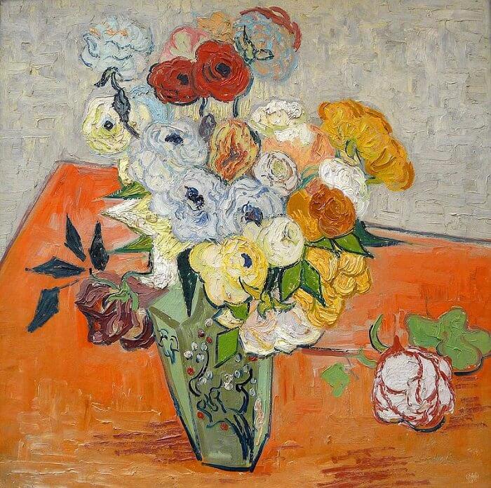 Roses et anémones – Van Gogh Vincent Van Gogh