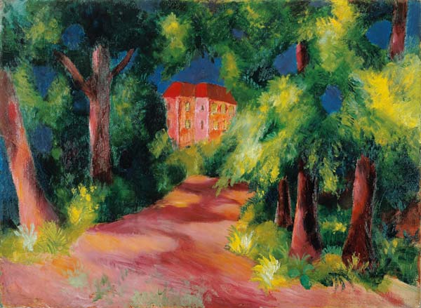 La maison rouge dans le parc – August Macke August Macke