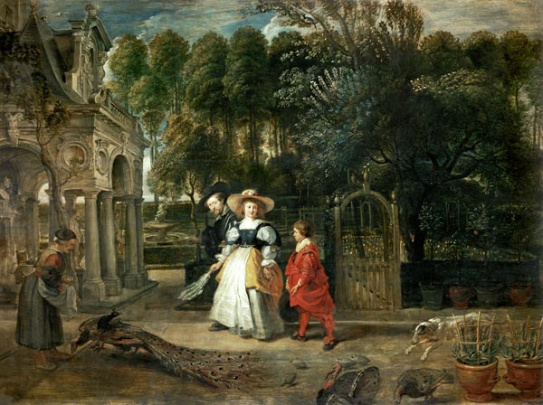 Rubens dans son jardin avec Hélène Fourment – Peter Paul Rubens Peter Paul Rubens