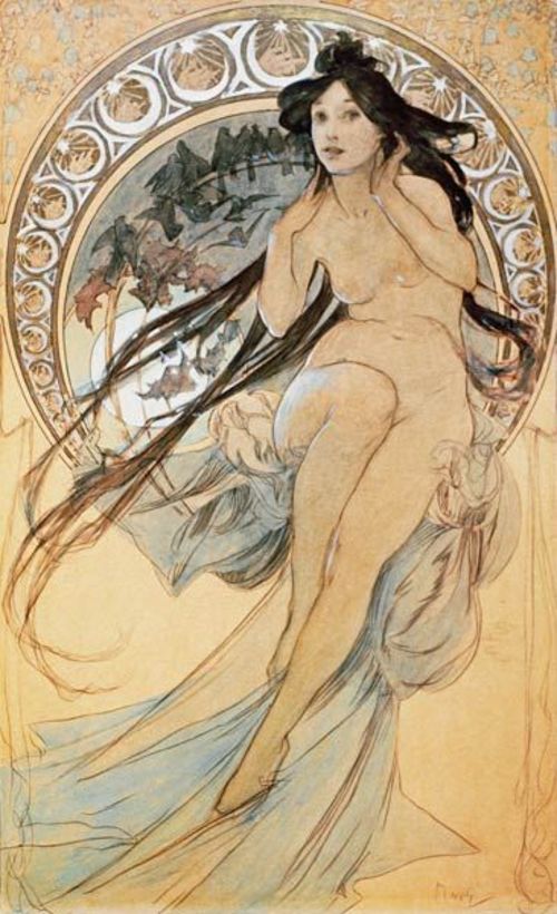 Les quatre arts – Mucha Alphonse Mucha