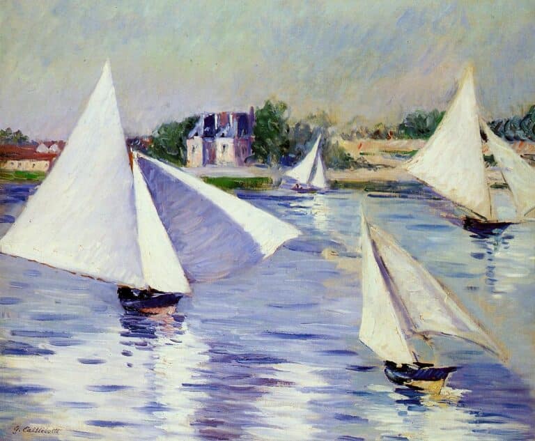 Voiliers sur la seine à argenteuil – Caillebotte Gustave Caillebotte